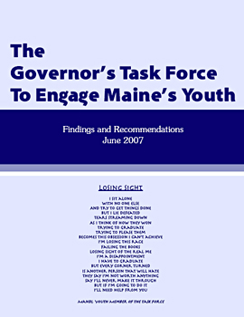 The Task Force to Engage Maine's Youth Brochure Cover